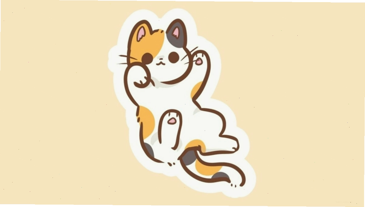 Mèo cute chibi với các nét vẽ cơ bản, dễ dàng cho người mới bắt đầu