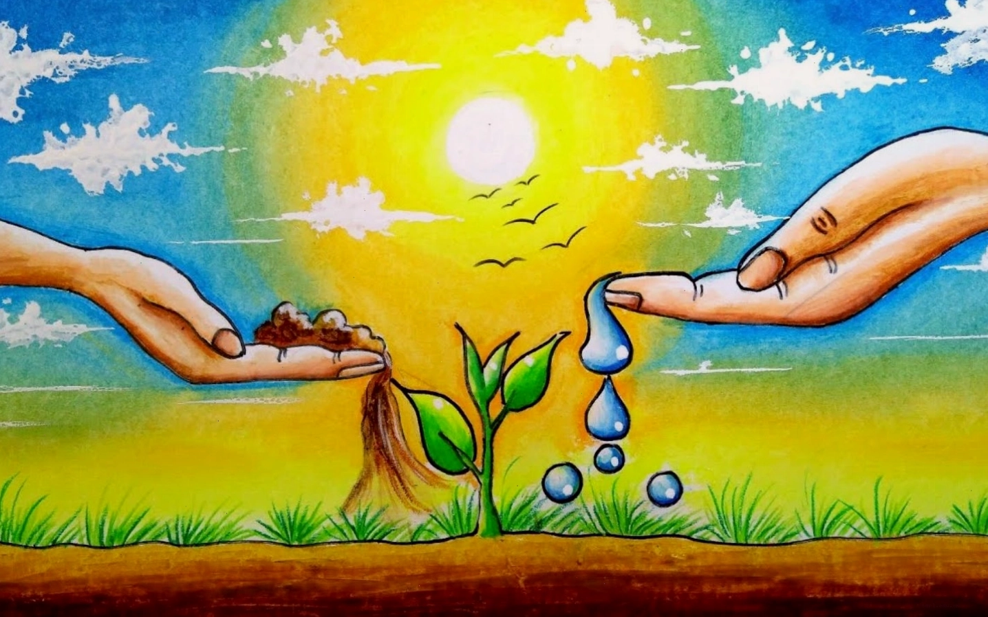 Nâng niu mầm sống Trái Đất qua nét vẽ bảo vệ môi trường