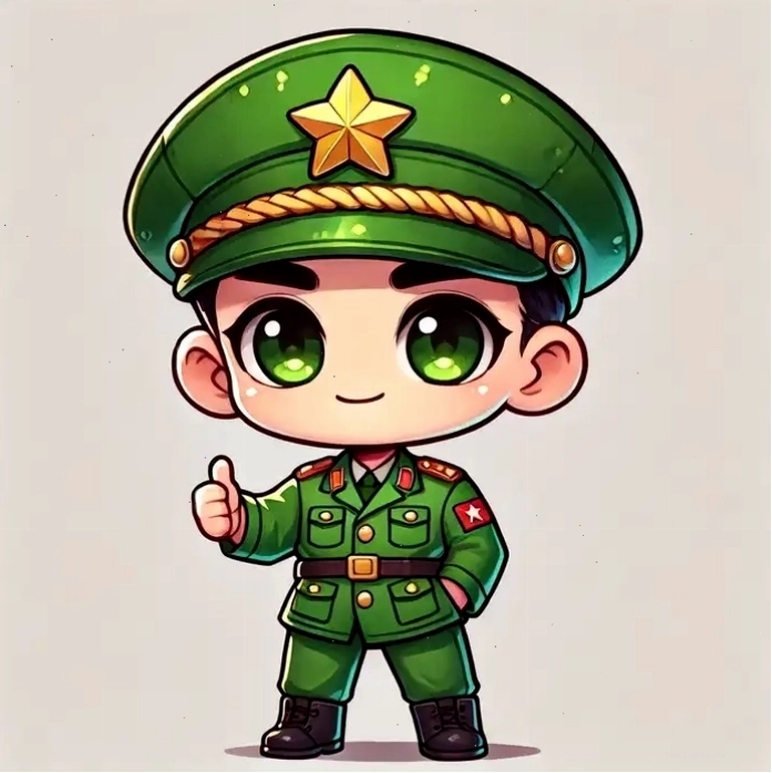 Ngắm nhìn chú bộ đội chibi dễ thương đầy cảm xúc