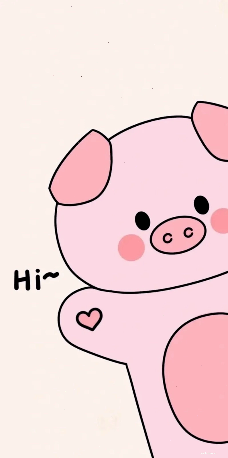 Ngắm nhìn heo chibi dễ thương với đôi mắt to tròn