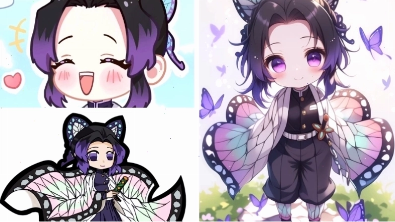 Ngắm nhìn Shinobu chibi cute siêu dễ thương với trang phục đặc trưng