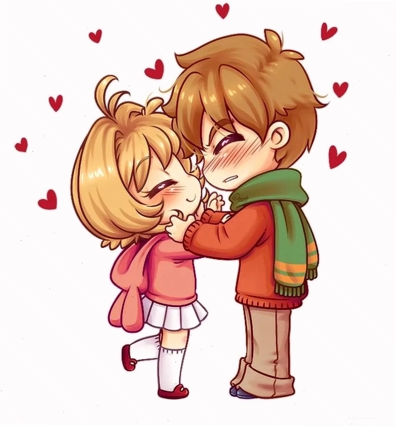 Ngất ngây cùng hình chibi cute cặp đẹp lung linh