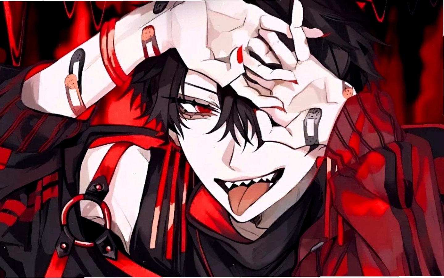 Nhân vật anime lạnh lùng với biểu cảm bí ẩn