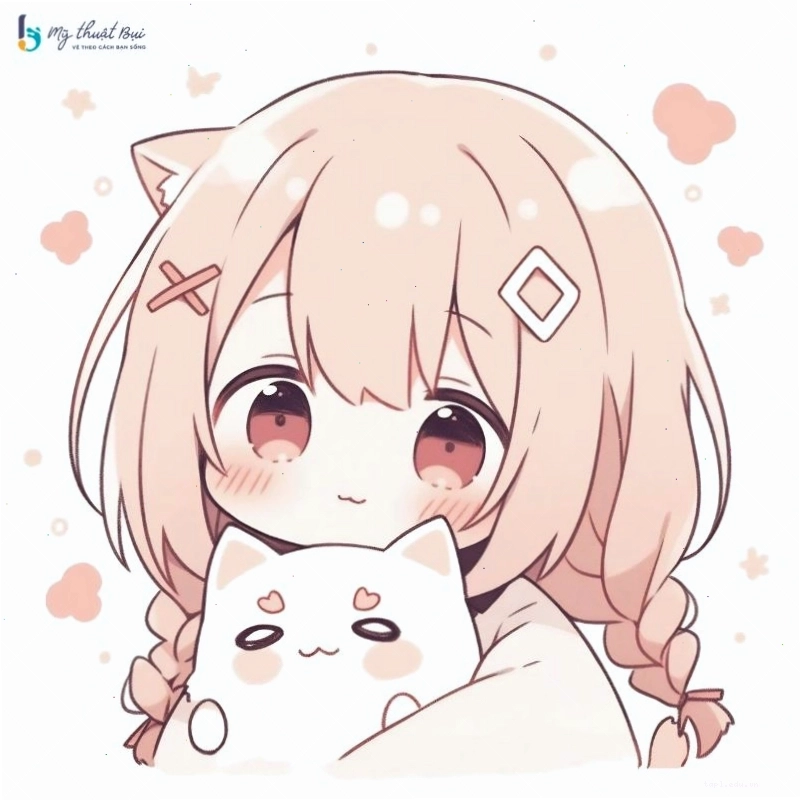 Nhân vật chibi nữ trong trang phục hiện đại