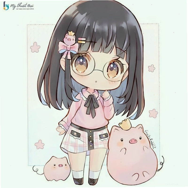 Nhiều mẫu vẽ cô gái chibi khác nhau