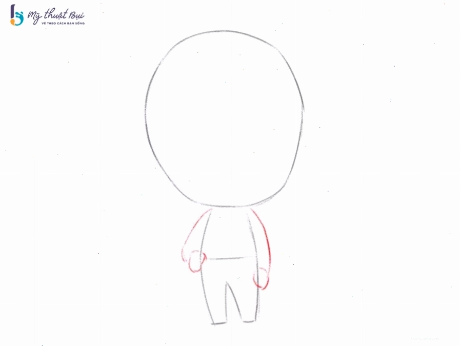 Phác thảo cấu trúc cơ thể cơ bản khi vẽ chibi nam