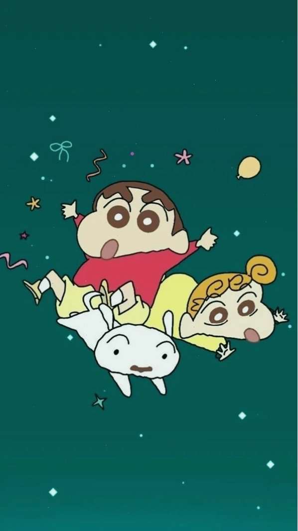 Shin cậu bé bút chì chibi với nét vẽ đáng yêu
