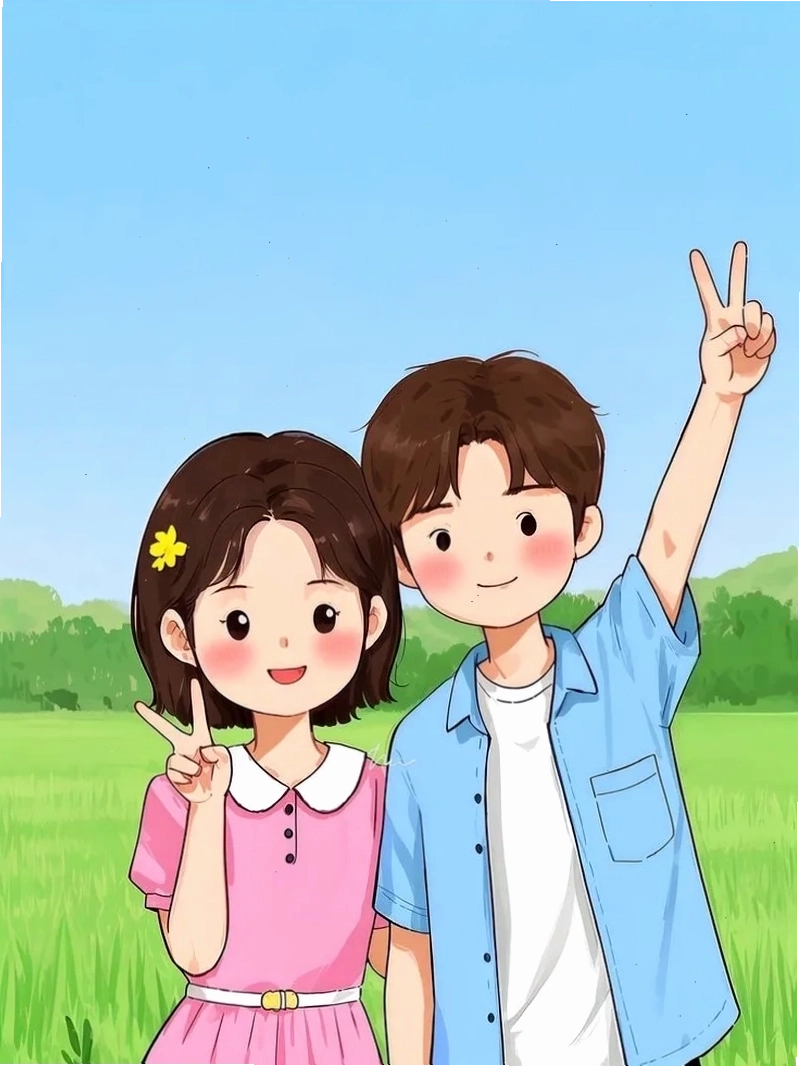 Tải về ngay hình chibi đôi cute siêu đáng yêu