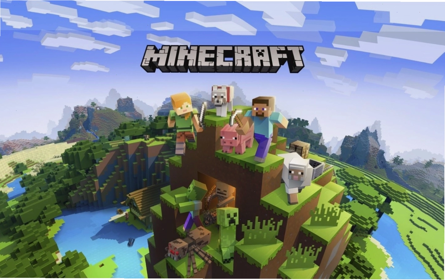 Thế giới Minecraft rộng lớn và tươi đẹp trong độ phân giải 4K