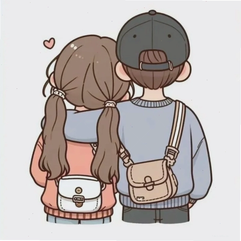 Thế giới ngọt ngào của ảnh cặp đôi chibi cute cực đáng yêu