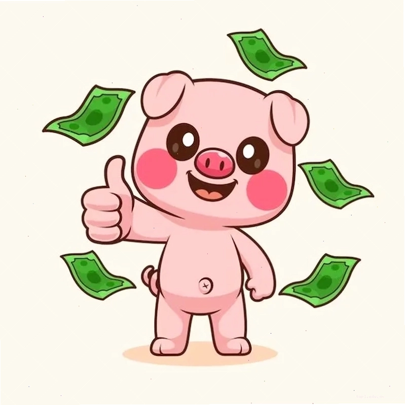 Thỏa sức sáng tạo với hình con heo chibi siêu xinh