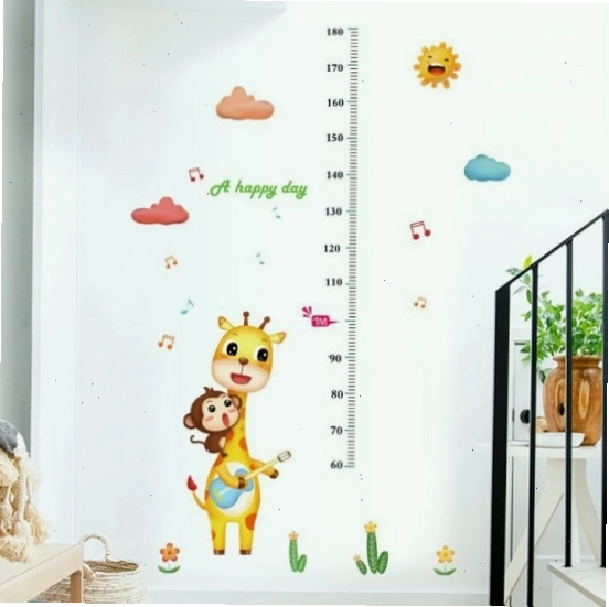 Thước đo chiều cao hình chú hươu và khỉ ngộ nghĩnh
