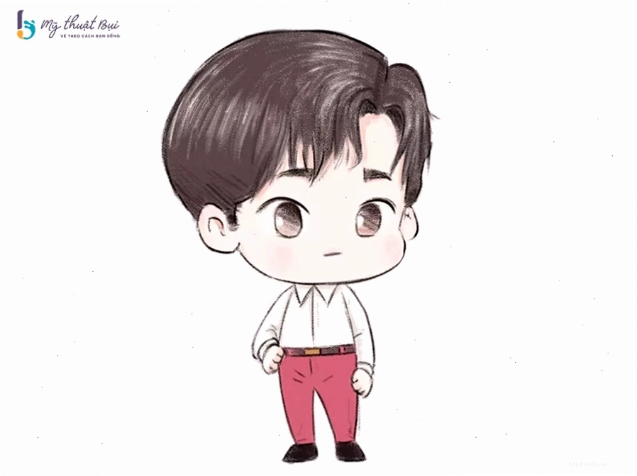 Tô màu và hoàn thiện tranh vẽ chibi nam