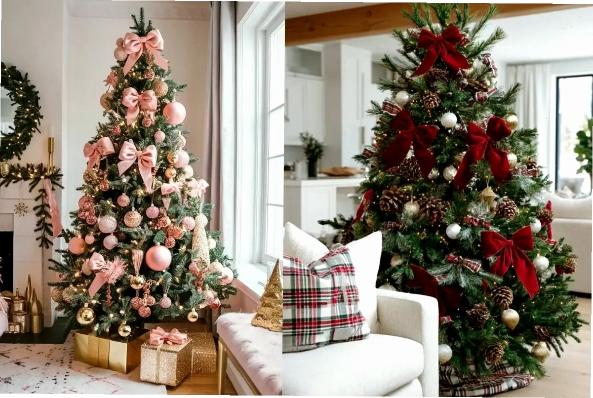 Trang trí cây thông Noel với các phụ kiện tự làm từ giấy và len