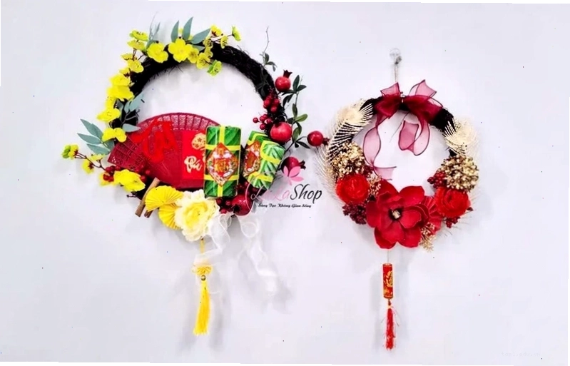 Trang trí góc Tết với hoa mai, hoa đào rực rỡ