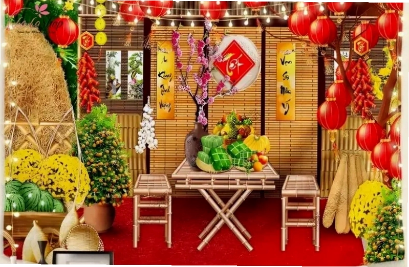 Tranh vải trang trí Tết mang nét xuân truyền thống