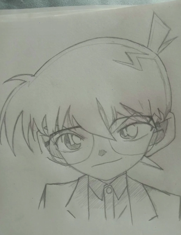 Tranh vẽ Conan chibi cùng bạn bè