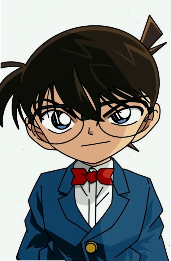 Tranh vẽ Conan chibi với ánh mắt đầy tò mò