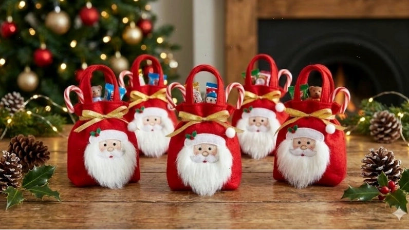 Túi quà mini hình ông già Noel và người tuyết