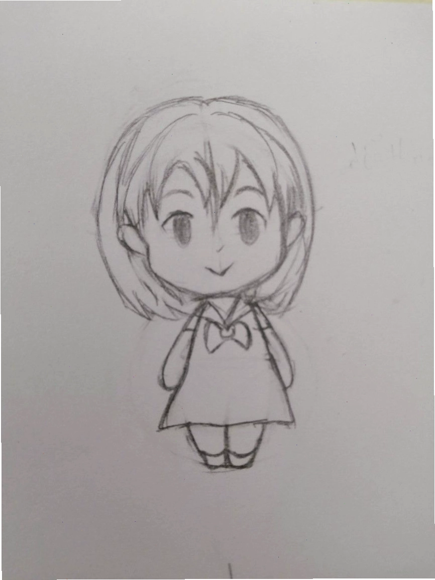 Vẽ thân hình mũm mĩm và tay chân ngắn cho nhân vật chibi