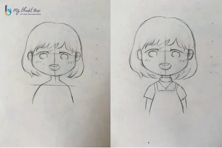 Vẽ thân hình nhỏ nhắn và trang phục cho chibi