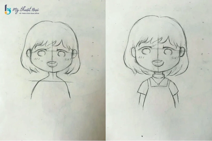 Vẽ thân và quần áo chibi