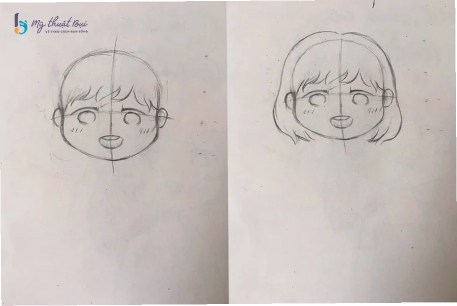 Vẽ tóc chibi theo nhiều phong cách