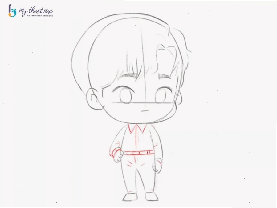 Vẽ trang phục và phụ kiện cho nhân vật chibi nam