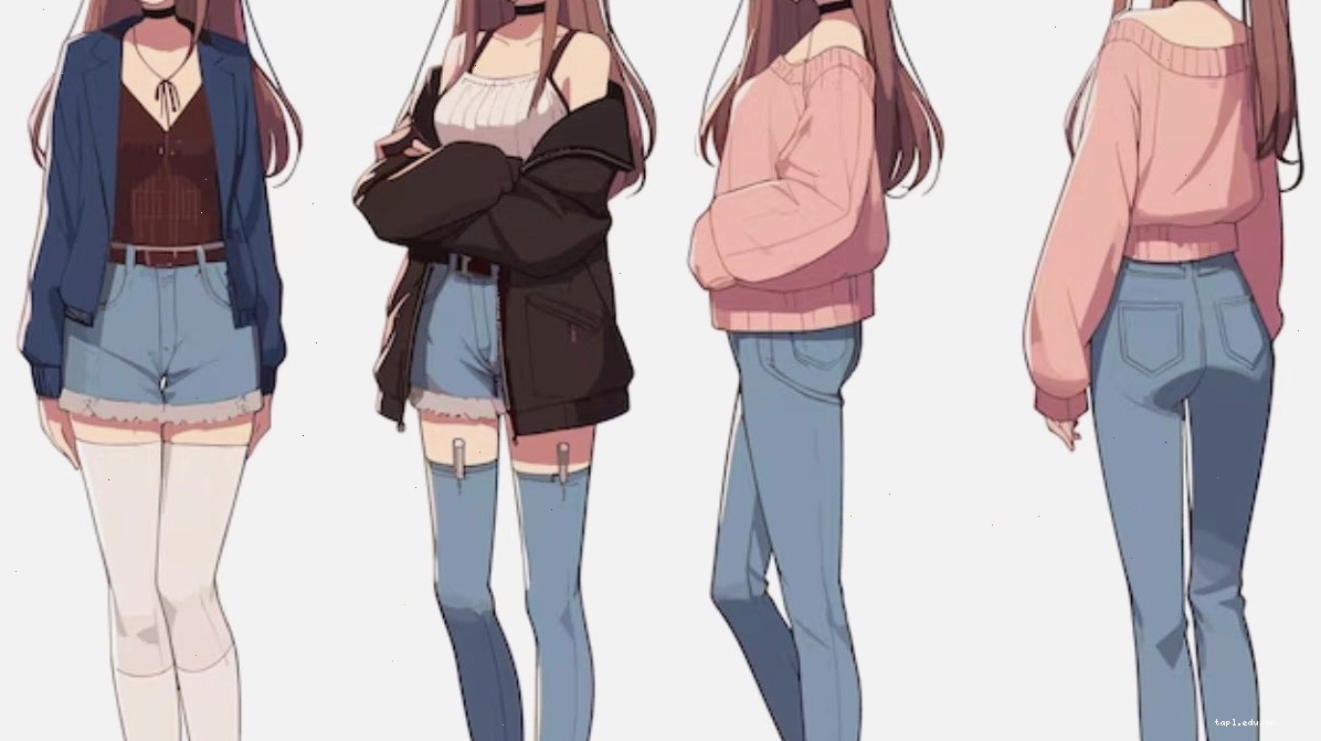 Ý tưởng đầm dạ hội cổ điển, sang trọng cho thiết kế váy vẽ chibi ấn tượng