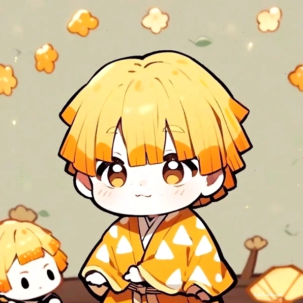 Zenitsu Chibi đáng yêu với đôi mắt to