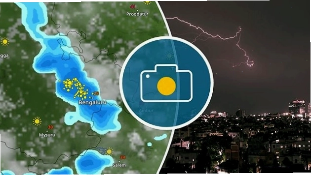 Current weather conditions in Uttar Pradesh with cloud cover and rain