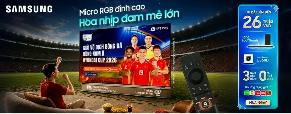 Màn hình TV Samsung hiển thị bộ ảnh đẹp chất lượng cao