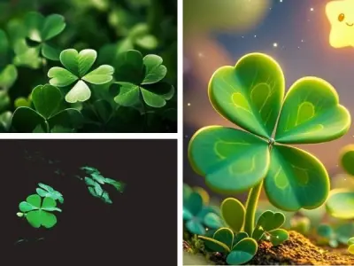 Hình nền cỏ 4 lá phong thủy giúp thu hút vận may cho bạn