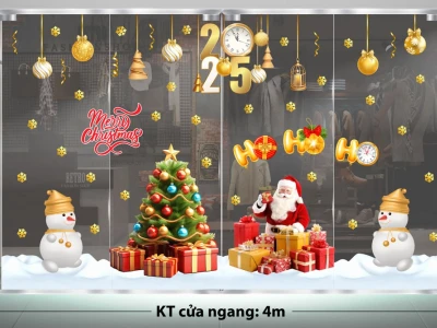 Bán Decal Trang Trí Noel 2026: Hô Biến Không Gian Đón Giáng Sinh Rực Rỡ