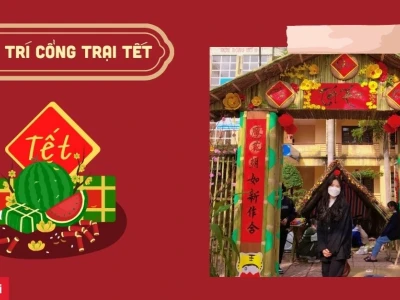 Bí quyết trang trí cổng trại Tết 2026 ấn tượng và thu hút