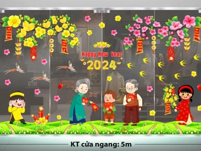 Decal trang trí Tết huyện Phú Xuyên: Mang không khí xuân rộn ràng về nhà