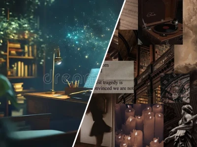 Creative dark academia aesthetic wallpaper for study nook ideas in 2026